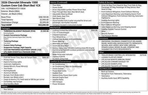 2026 Chevrolet Silverado 1500 Custom