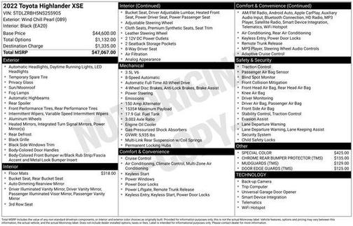 2022 Toyota Highlander XSE