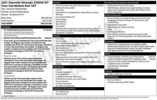 2021 Chevrolet Silverado 2500 WT