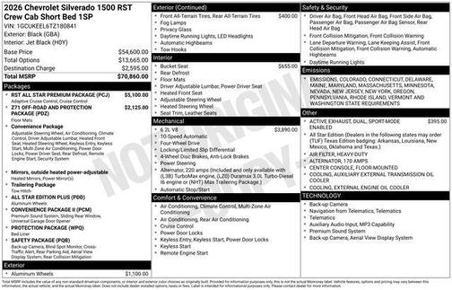 2026 Chevrolet Silverado 1500 RST