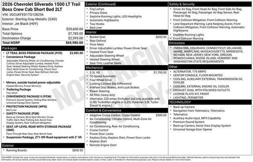 2026 Chevrolet Silverado 1500 LT Trail Boss