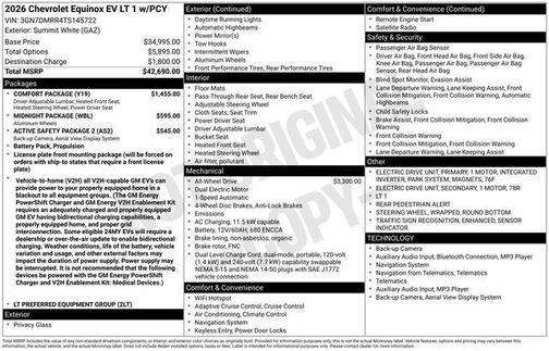 2026 Chevrolet Equinox EV LT