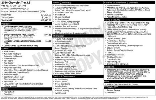 2026 Chevrolet Trax LS