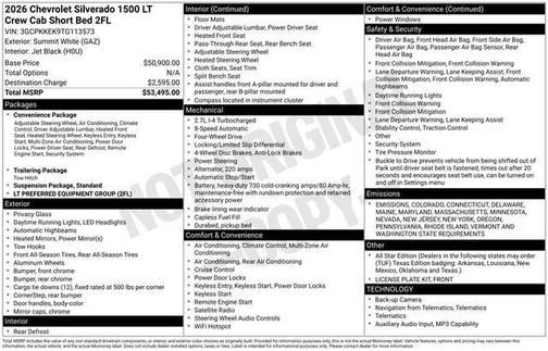 2026 Chevrolet Silverado 1500 LT