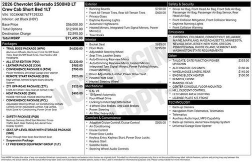 2026 Chevrolet Silverado 2500 LT