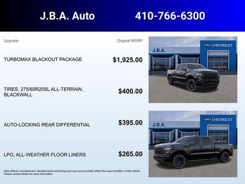 Black 2026 Chevrolet Silverado 1500 Custom