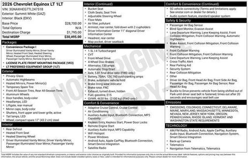 2026 Chevrolet Equinox 1LT
