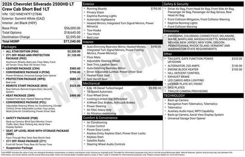 2026 Chevrolet Silverado 2500 LT
