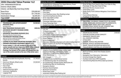 2026 Chevrolet Tahoe Premier