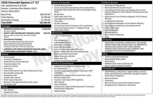 2026 Chevrolet Equinox 1LT