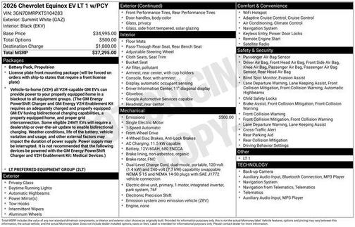 2026 Chevrolet Equinox EV LT