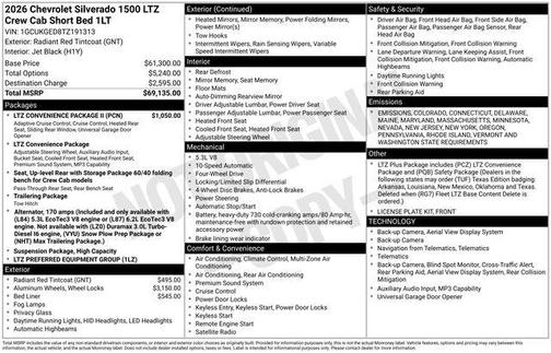 2026 Chevrolet Silverado 1500 LTZ
