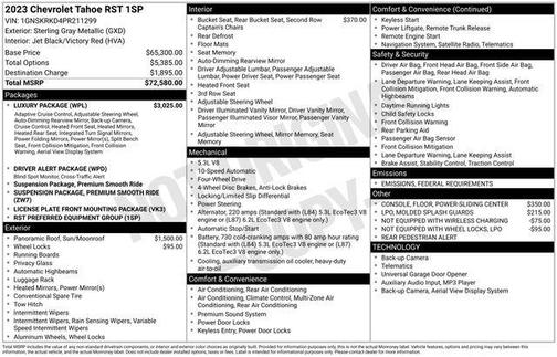 2023 Chevrolet Tahoe 4WD RST