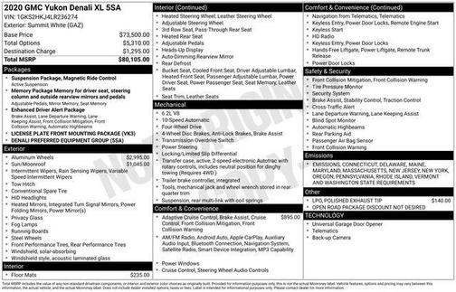 2020 GMC Yukon XL Denali