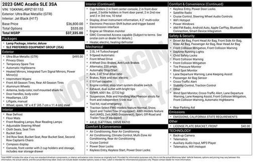 2023 GMC Acadia FWD SLE