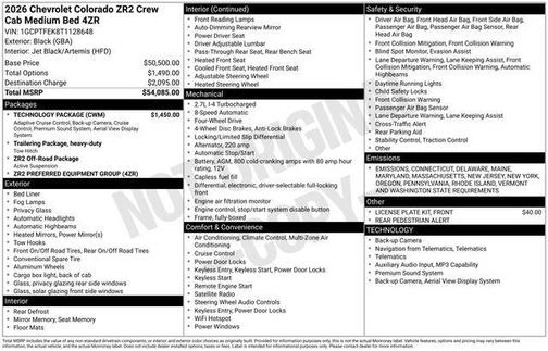 2026 Chevrolet Colorado ZR2
