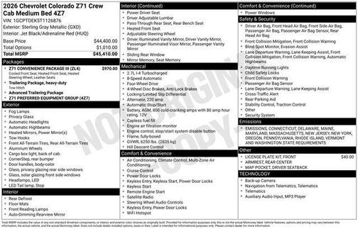 2026 Chevrolet Colorado Z71