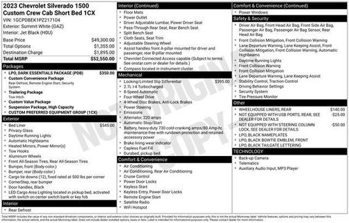 2023 Chevrolet Silverado 1500 Custom