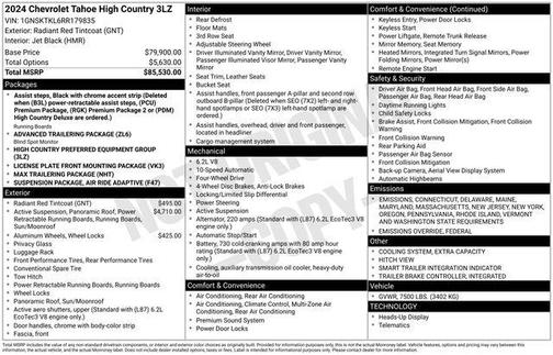 2024 Chevrolet Tahoe 4WD High Country