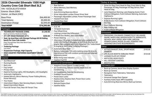 2026 Chevrolet Silverado 1500 High Country