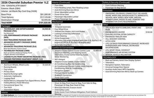 2026 Chevrolet Suburban Premier