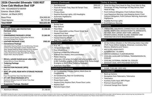 2026 Chevrolet Silverado 1500 RST