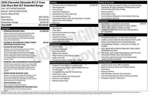 2026 Chevrolet Silverado EV LT