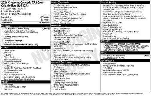 2026 Chevrolet Colorado ZR2