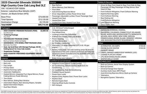 2025 Chevrolet Silverado 3500 High Country