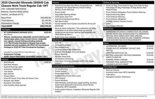 2025 Chevrolet Silverado 3500 WT