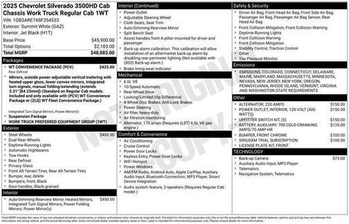 2025 Chevrolet Silverado 3500 WT