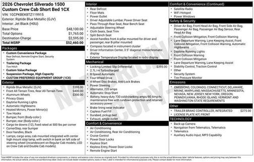 2026 Chevrolet Silverado 1500 Custom