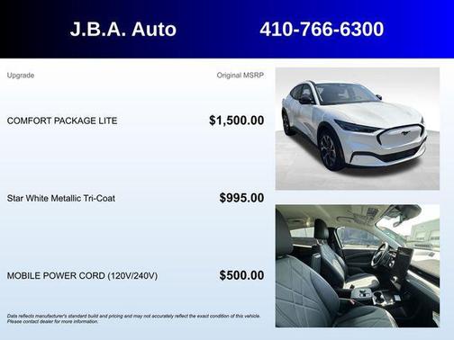 Star White Metallic Tri-Coat 2024 Ford Mustang Mach-E Select