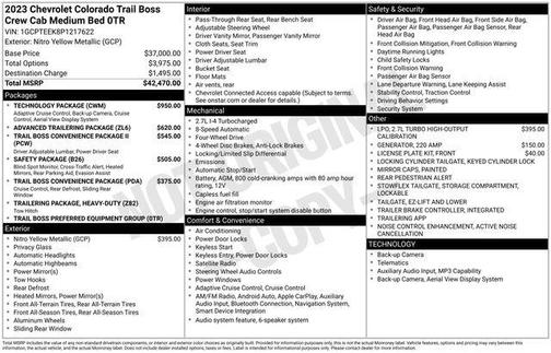 Nitro Yellow Metallic 2023 Chevrolet Colorado Trail Boss