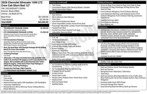 2026 Chevrolet Silverado 1500 LTZ