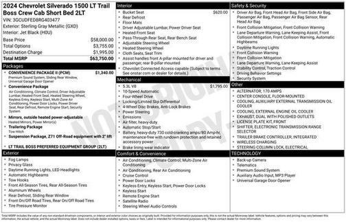2024 Chevrolet Silverado 1500 LT Trail Boss
