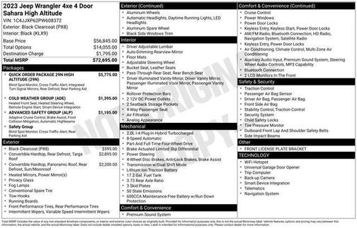 Black Clearcoat 2023 Jeep Wrangler 4xe Sahara High Altitude