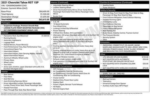 2021 Chevrolet Tahoe 4WD RST