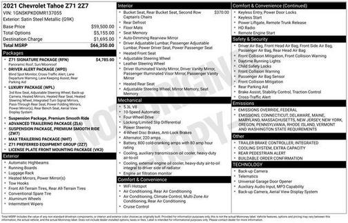 2021 Chevrolet Tahoe 4WD Z71