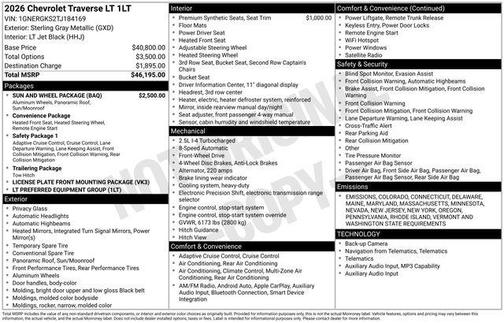 2026 Chevrolet Traverse LT