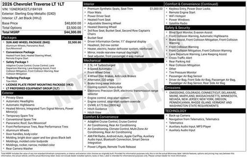 2026 Chevrolet Traverse LT