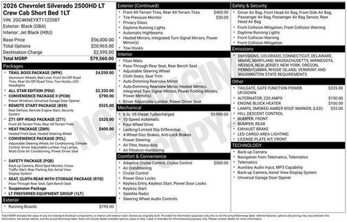 2026 Chevrolet Silverado 2500 LT