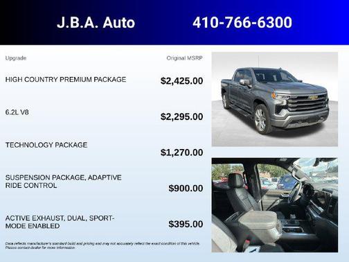 Sterling Gray Metallic 2024 Chevrolet Silverado 1500 High Country