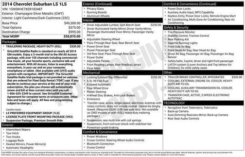 2014 Chevrolet Suburban 1500 LS