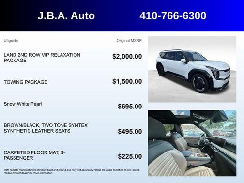Snow White Pearl 2024 Kia EV9 Land