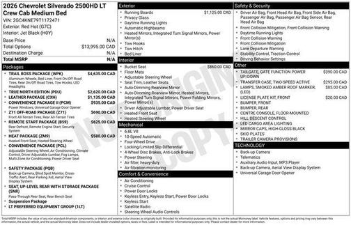 2026 Chevrolet Silverado 2500 LT