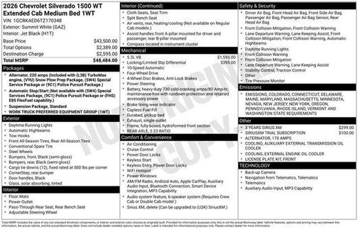 2026 Chevrolet Silverado 1500 WT