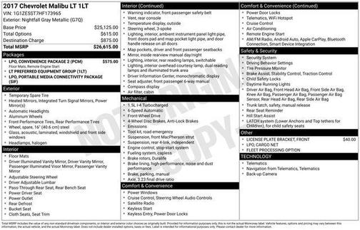 2017 Chevrolet Malibu 1LT