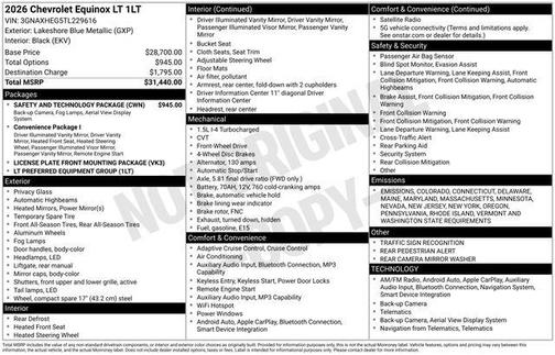 2026 Chevrolet Equinox 1LT