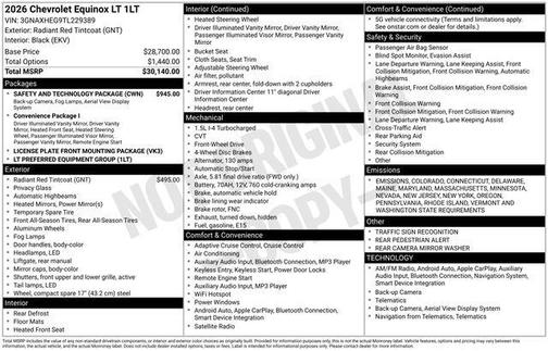 2026 Chevrolet Equinox 1LT